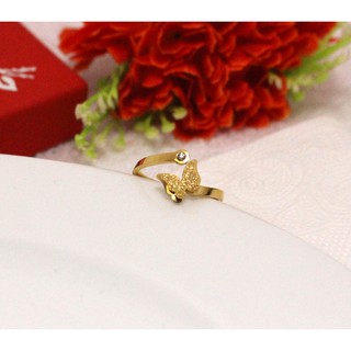 Nhẫn con bướm vàng 24k phun cát