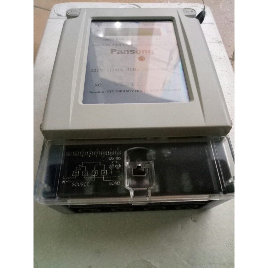 Công tơ điện 1 pha 2 dây kiểu điện tử PANSONG PS177-3A