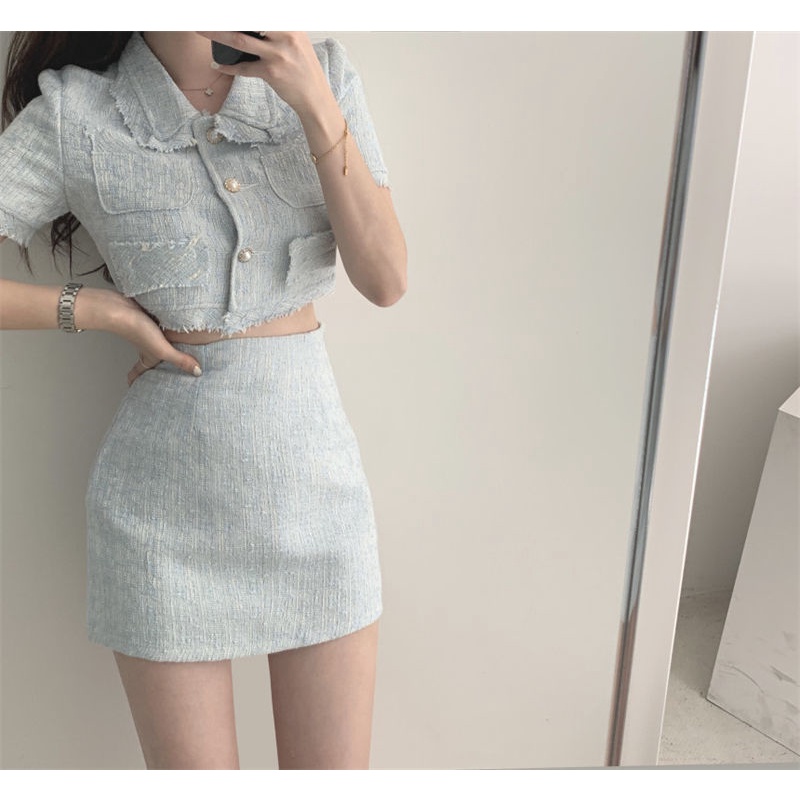 Set Áo Và Chân Váy Phong Cách Hàn Quốc Xinh Xắn Dành Cho Nữ
