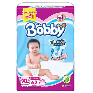 Tã dán Bobby siêu mỏng XXL56/XL62/L68/M76 (Mẫu trà xanh)