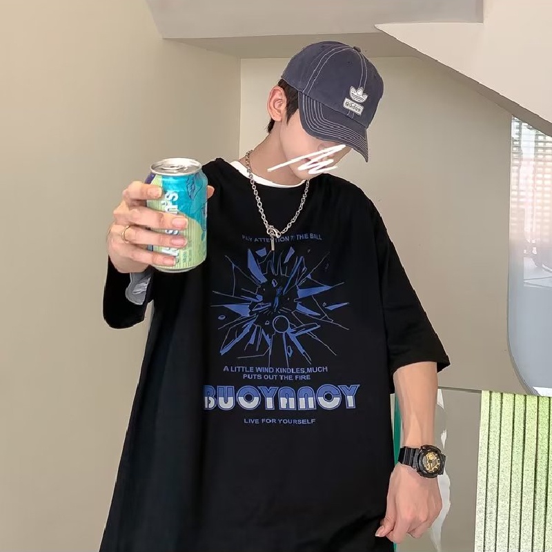 Áo Thun Tay Ngắn Dáng Rộng In Họa Tiết Hoạt Hình Phong Cách Hip Hop Thời Trang Mùa Hè Cho Nam Và Nữ size M-8XL