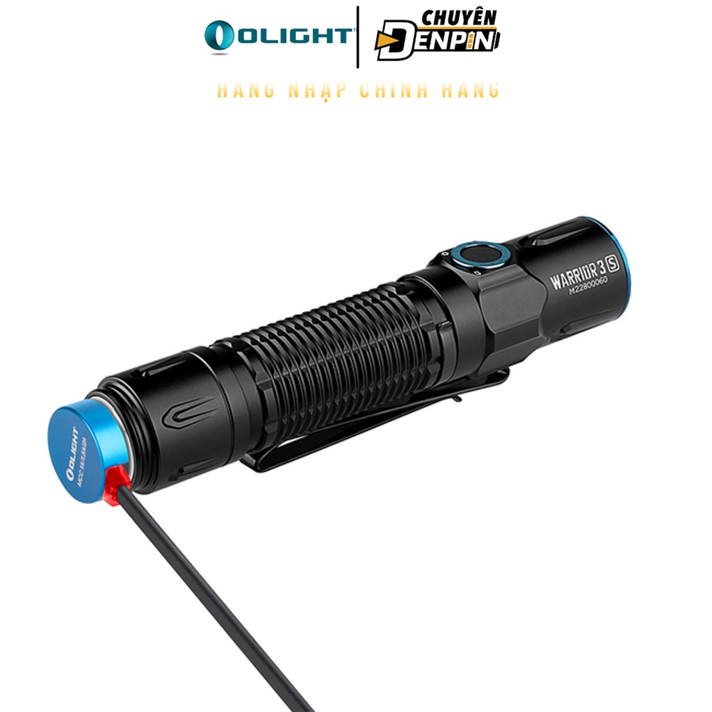 Đèn Pin đặc chủng Olight Warri-or 3S công suất 2300 lumens, chiếu xa 300m, dùng pin 21700 5000mAh, sạc nam châm đuôi.