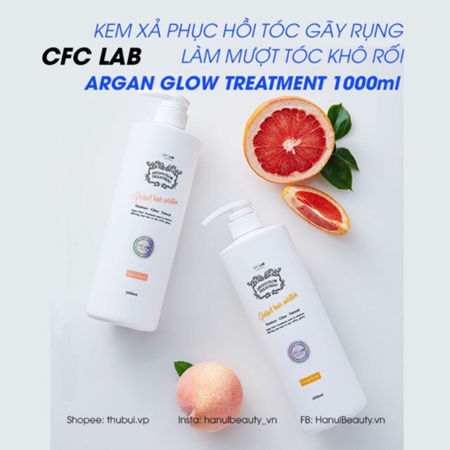 (Date T8/21) Kem Xả CFC LAB Phục Hồi Tóc ARGAN GLOW TREATMENT Perfect Hair Solution 1000ml Hàn Quốc