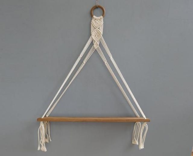 Kệ trang trí gỗ thông 40 x 15 ❤️FREESHIP❤️ Kệ trang trí kệ treo tường kệ treo dây NGON DECOR