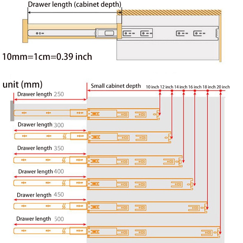 Thanh Trượt Ngăn Kéo Tủ Mềm Mại Tiện Dụng