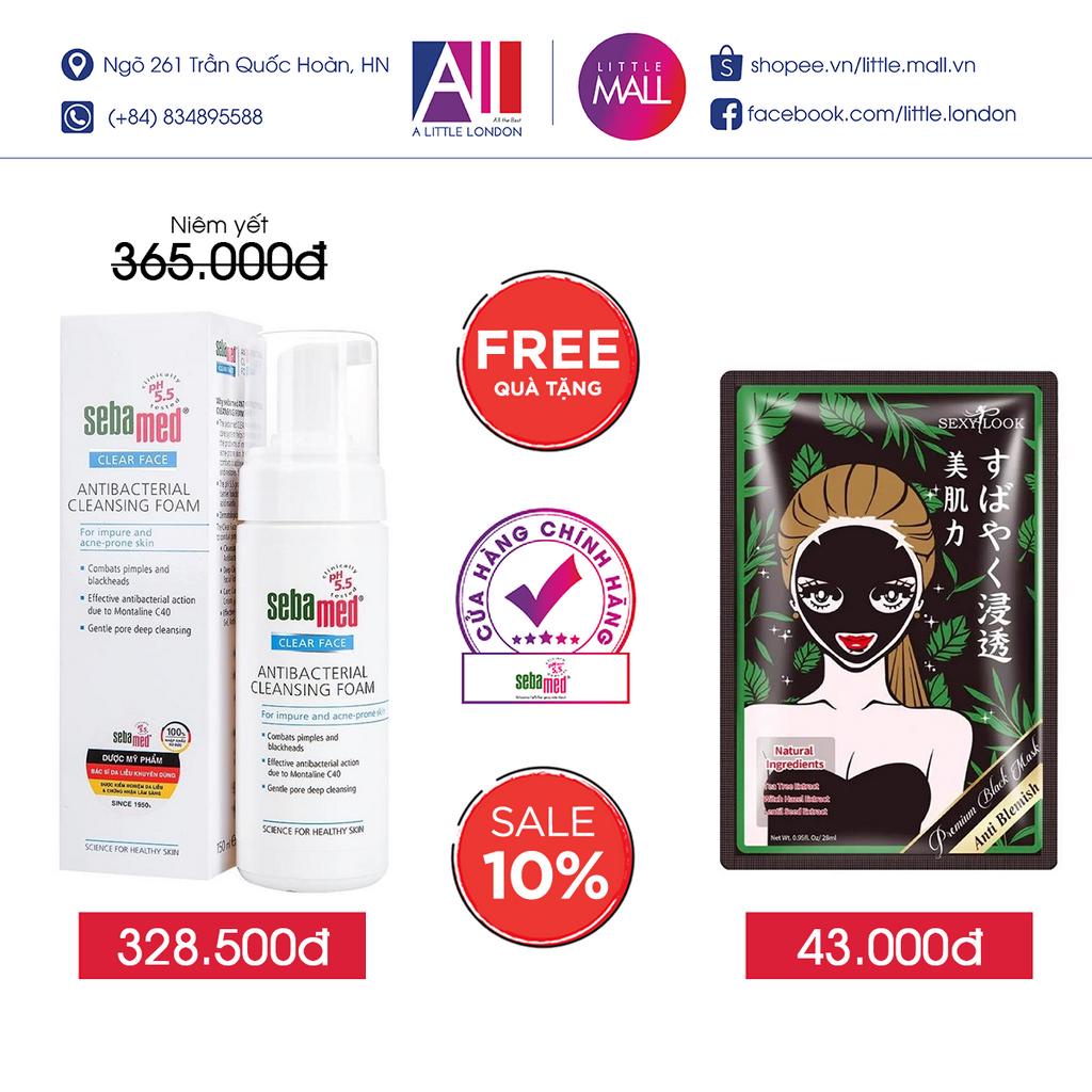 Sữa rửa mặt tạo bọt giảm mụn Sebamed pH 5.5 Clear Face Antibacterial Cleansing Foam