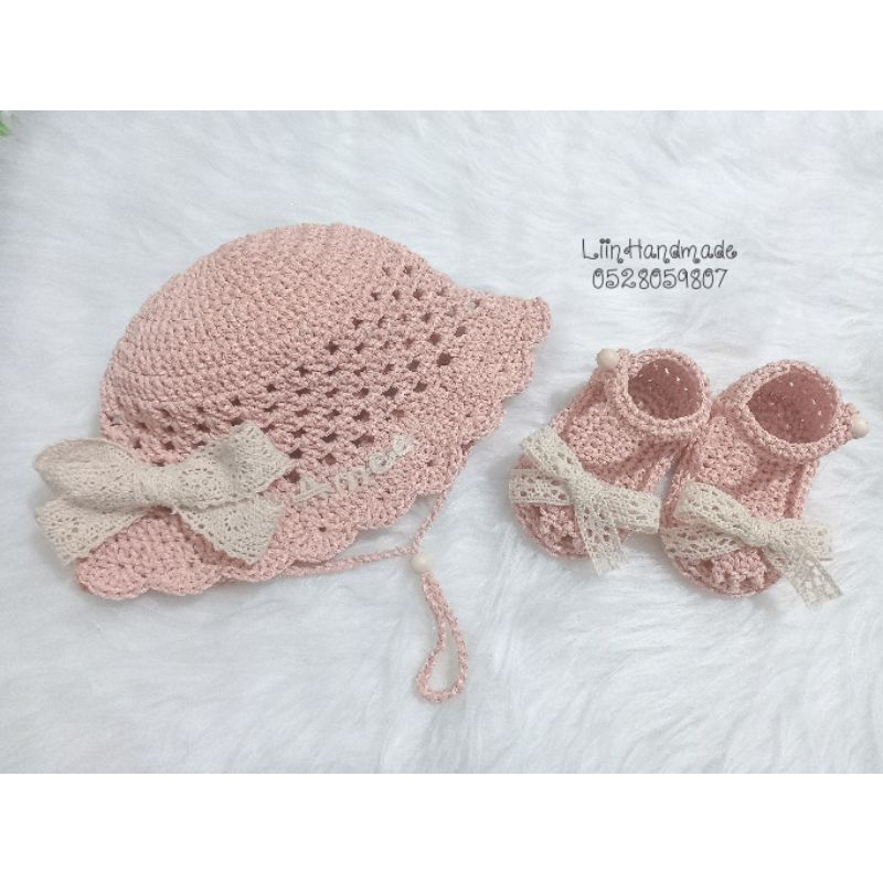 Set nón nơ ren + Giày cho bé yêu