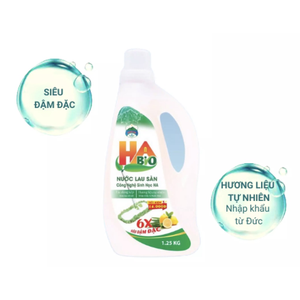 Nước lau sàn sả chanh HA BIO 1.25 KG