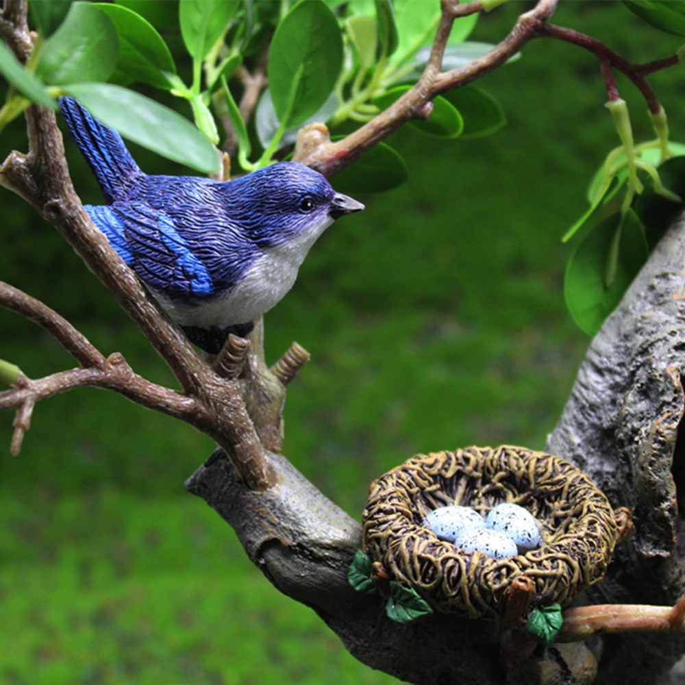 Mô hình chú chim mini bằng nhựa dùng trang trí tiểu cảnh