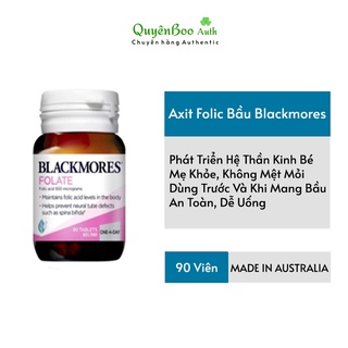 [Date mới, Tem Chemist] Viên Uống Bổ Sung Axit Folic Cho Mẹ Bầu Blackmores Folate 90 viên - xuất xứ Úc