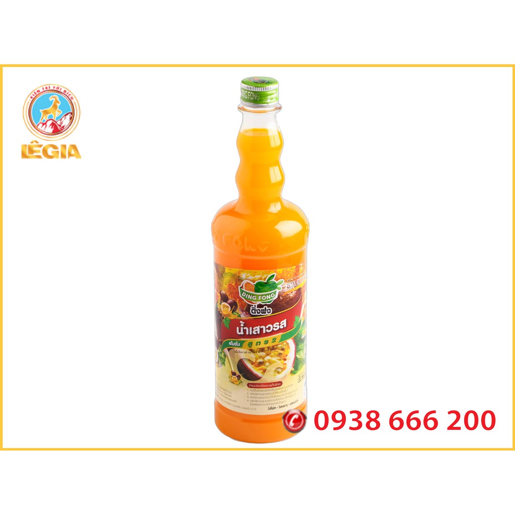 SIRO THÁI CHANH DÂY 760ML - DING FONG PASSION FRUIT SYRUP