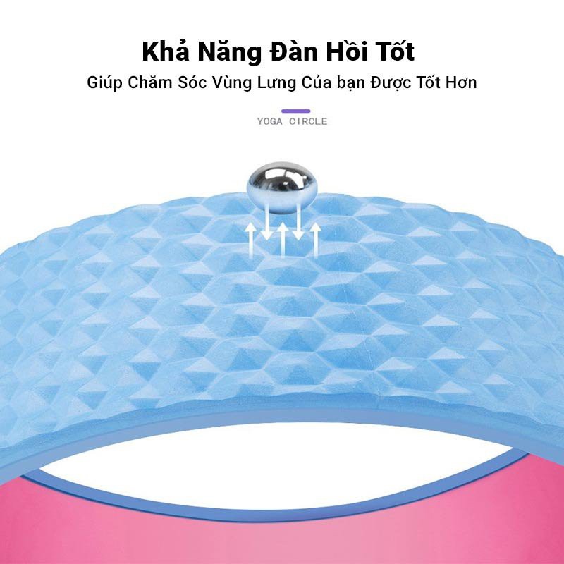 Vòng Yoga 14cm Gai Massage Khung Vòng ABS bản rộng 14cm trọng lượng 1.5kg Chịu Lực Cao