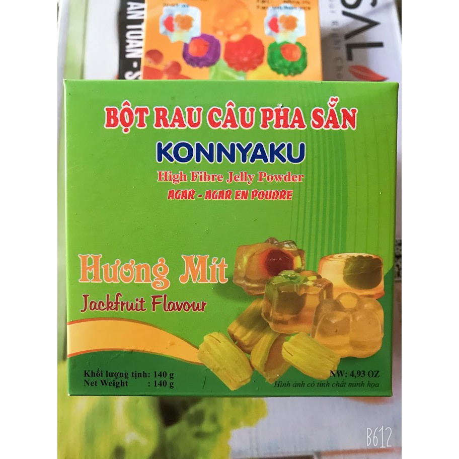 Bột Rau Câu Pha Sẵn KONNYAKU Hộp 140g Đủ Vị