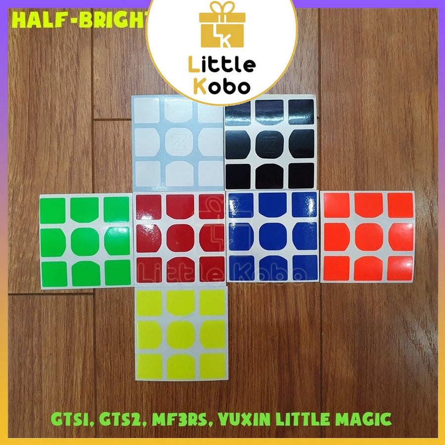 Sticker Rubik 3x3 Half-Bright Gan Valk GTS Sticker Rubic 3 Tầng