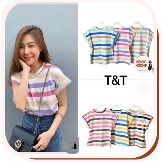 Áo phông áo thun/áo phông nữ/áo thun nữ áo cotton kẻ