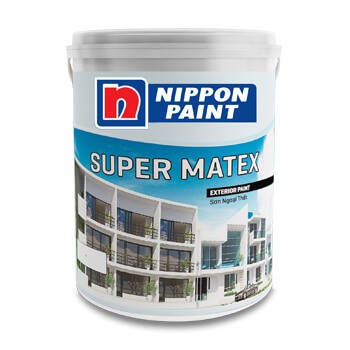 Sơn ngoại thất Nippon Supper Matex -Chính hãng - Màu trắng - Thùng 5L.Chống rêu mốc. Độ phủ cao dễ sử dụng