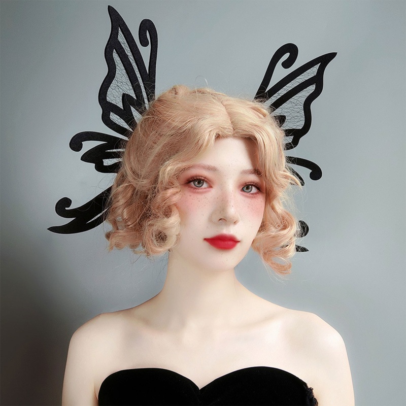 Kẹp Tóc Hình Bướm Đen Phong Cách Halloween Cho Chị Em Gái