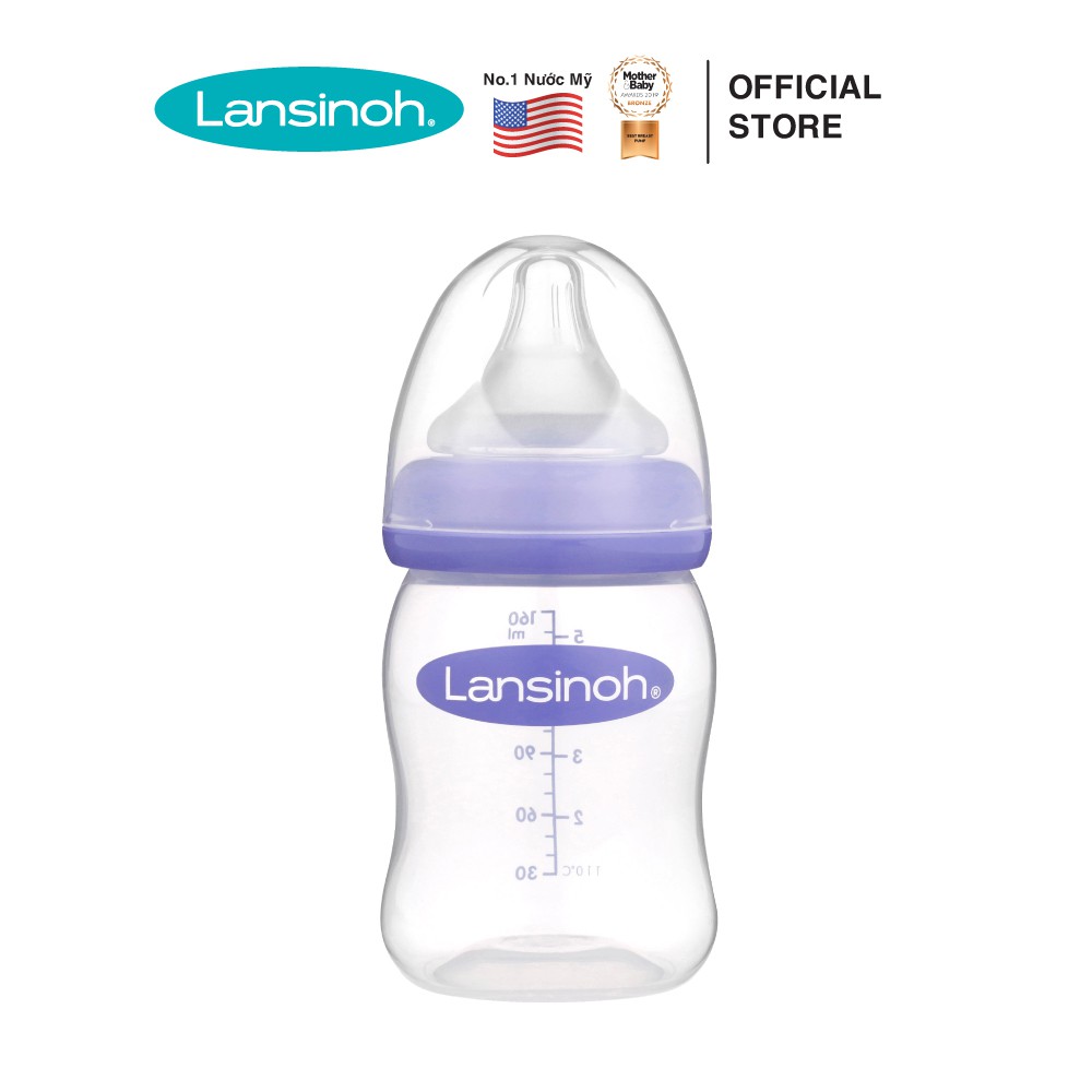 Bình sữa PP Plus Lansinoh Momma 160ml