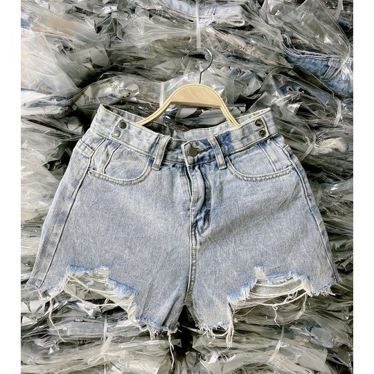 Quần short bò nữ rách - quần shorts jeans nữ rách Denim thiết kế sooc rách cá tính phong cách Hàn Quốc | BigBuy360 - bigbuy360.vn