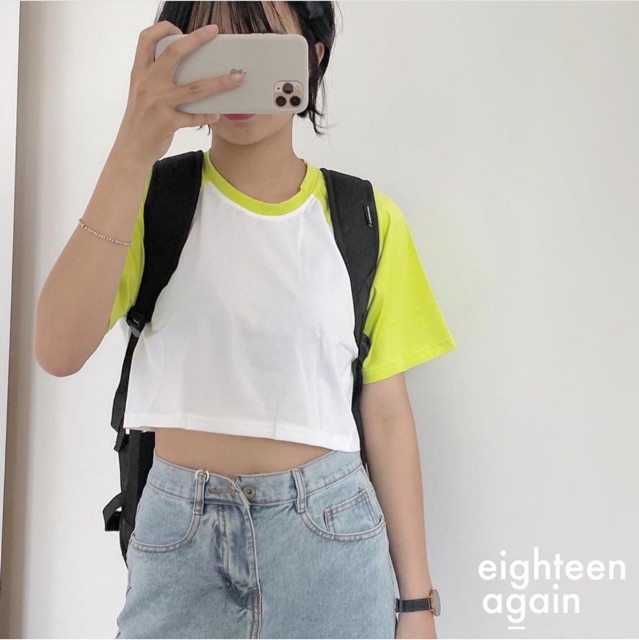 ÁO RAGLAN CROP