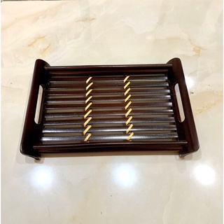 Khay tre đựng ấm trà, khay gỗ đựng ly tách – Khay uống trà sang trọng để bàn phòng khách (không kèm bộ ấm)