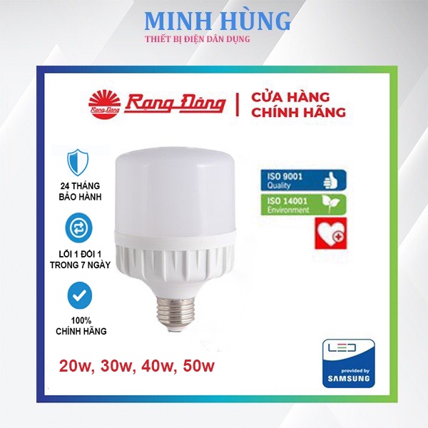Bóng đèn Trụ Rạng Đông 20W 30W 40W 50W 80W - Minh Hùng
