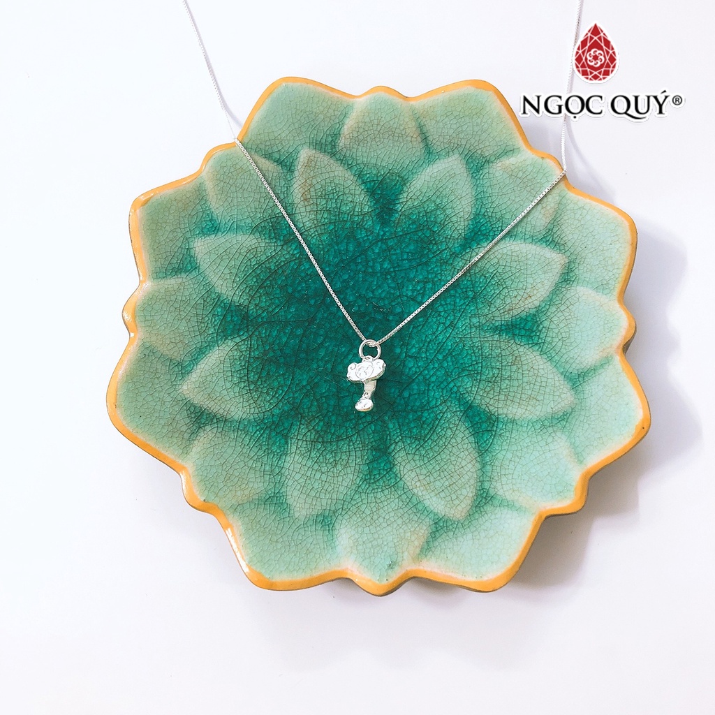 Dây chuyền bạc mặt ruyi gậy như ý treo - Ngọc Quý