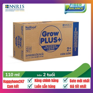 Thùng 48 hộp sữa bột pha sẵn GrowPLUS+ Trắng không đường 110ml