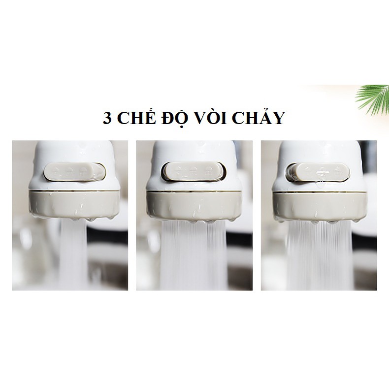 Vòi Nước Tăng Áp lực Cho Bồn Rửa Chén,Bồn Rửa Tay Xoay 360 - Vời Rửa Bát 3 Tốc Độ