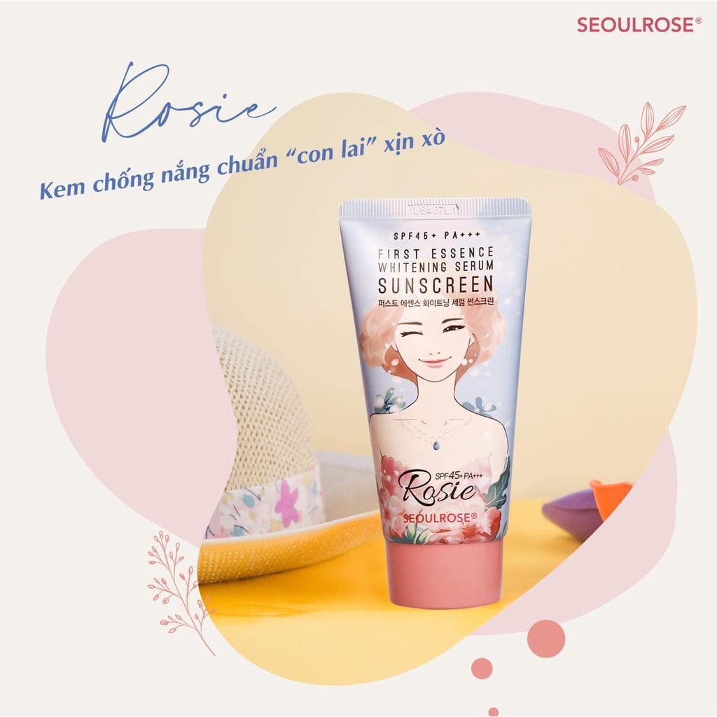 Kem Chống Nắng Rosie Seoulrose Cosmetics SPF45+++ 45g Dành Cho Da Mặt Và Toàn Thân
