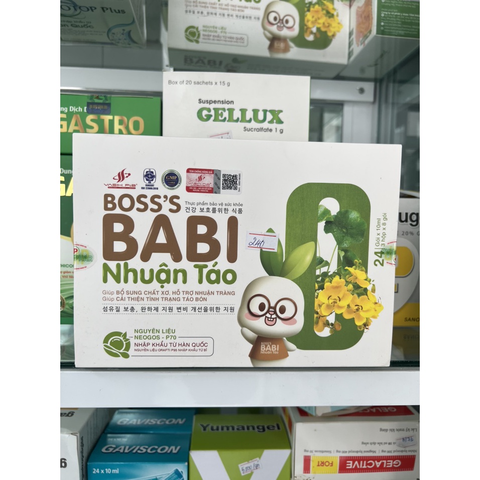 Nhuận Táo BOSS'S BABI Bổ Sung Chất Xơ, Hỗ Trợ Nhuận Tràng, Cải Thiện Táo Bón
