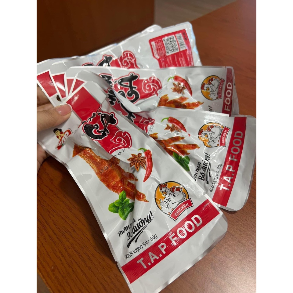 Bịch 50 Cái Chân Gà T.A.P / Chân Gà Cay Tứ Xuyên 32gr/40gr/50gr