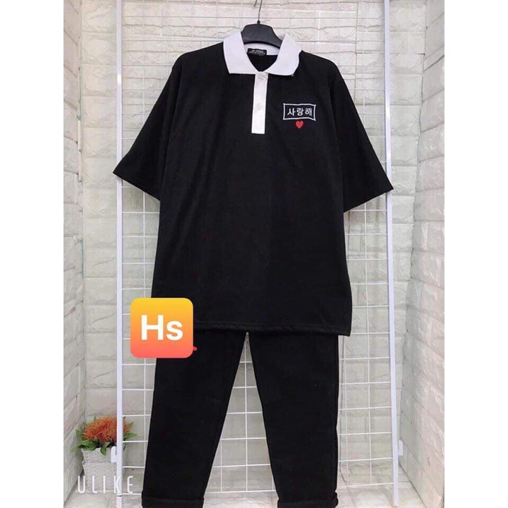Áo polo cổ bẻ chữ hàn LOIX mã 985