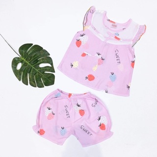 Bộ lanh/ bộ tole ngắn bé gái