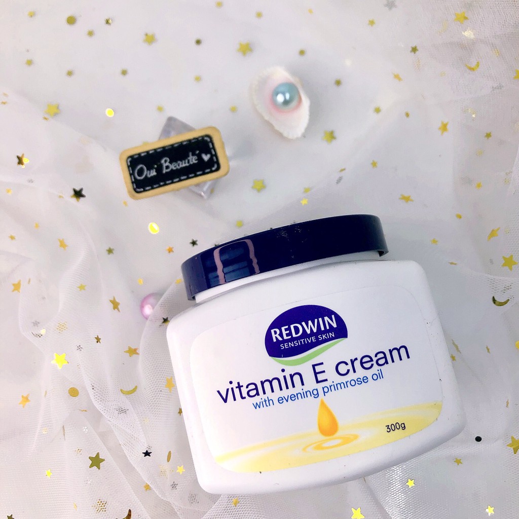 Kem dưỡng Redwin vitamin E cream with evening primrose oil, sữa dưỡng ẩm, mềm mịn da 300g Ouibeaute