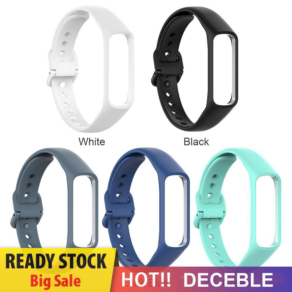 Deceble Silicone Wristband Watch Strap+Frame Case for Samsung Galaxy Fit-E SM-R375