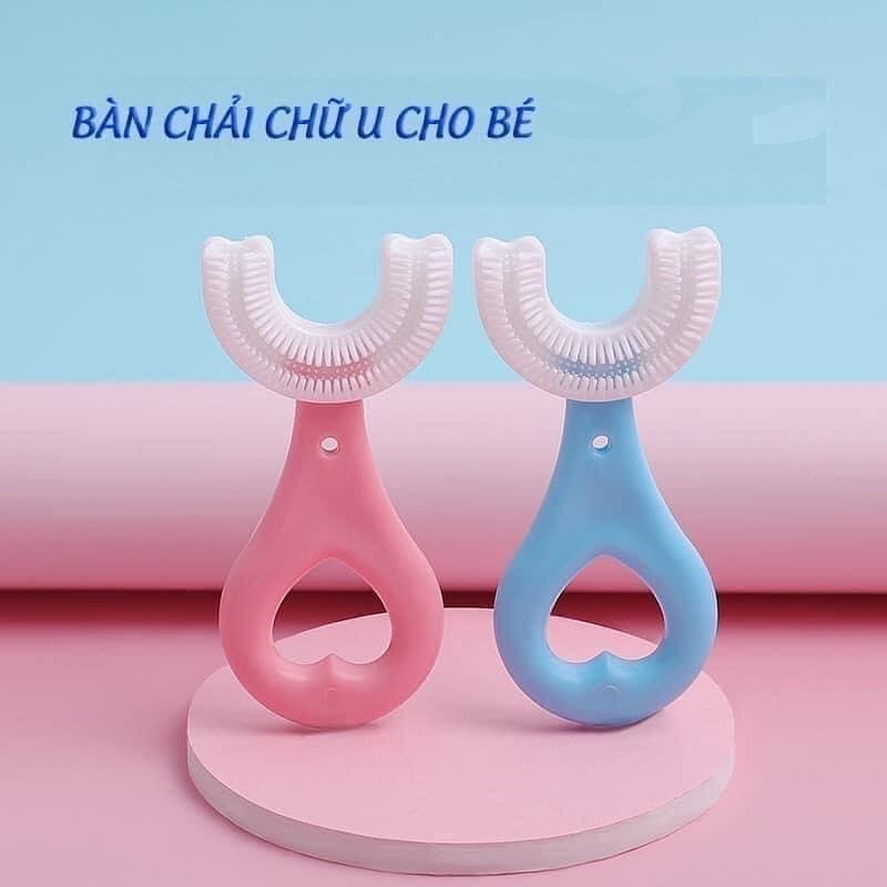 Bàn Chải Đánh Răng Chữ U Thông Minh Chất Liệu Silicon Cho Bé Từ 2 - 6 Tuổi - Siêu Mềm (Shop giao màu ngẫu nhiên)