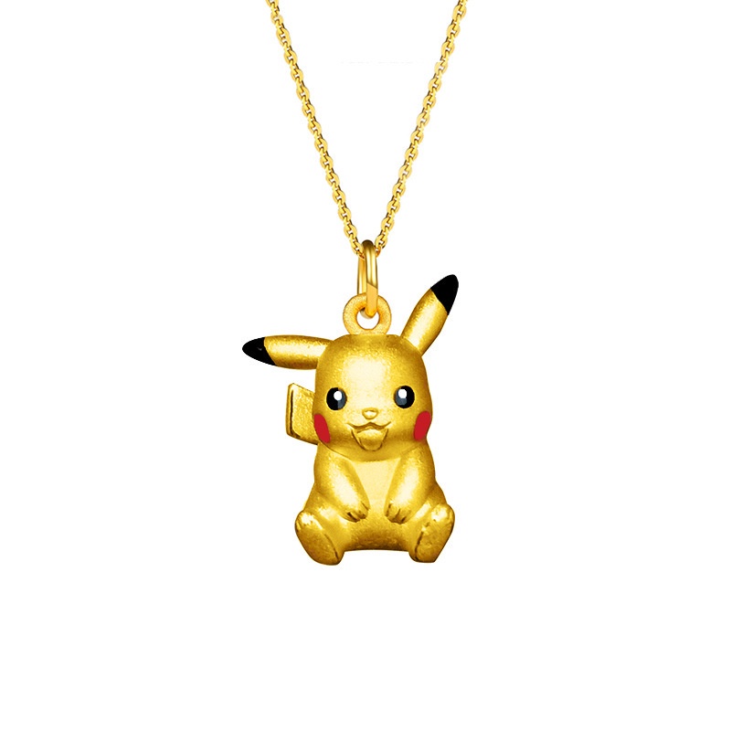 Vòng cổ Mạ Vàng 24k Mặt Hình Pikachu Dễ Thương