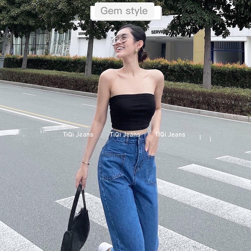 Áo quây ngực thun tăm nữ dáng croptop, áo ống siêu hot Gemstyle, chất liệu mùa hè mát mẻ