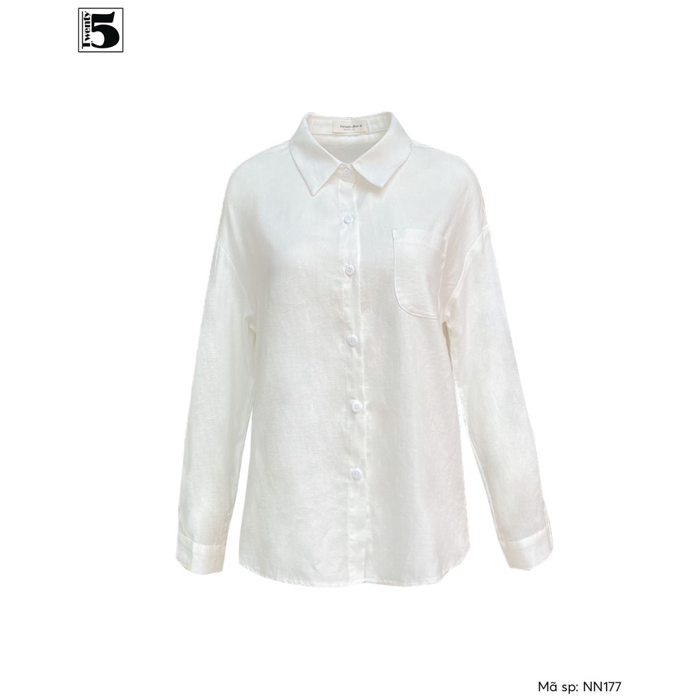 Áo sơ mi nữ công sở dáng trơn cơ bản Twentyfive NN177