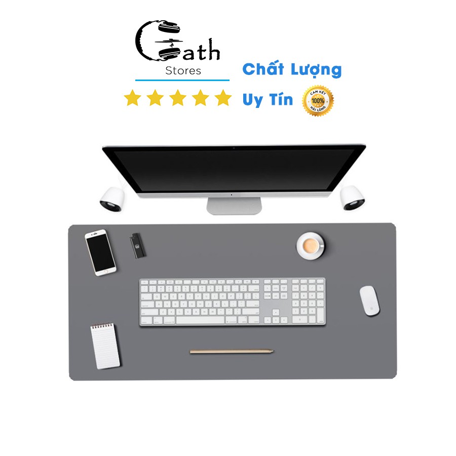 Lót chuột,bàn di chuột chất liệu da PU cỡ lớn 80x40 chống nước-vệ sinh dễ dàng- Gath Stores