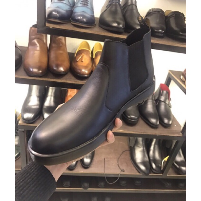 - Chelsea boot mõm tròn - giày tăng chiều cao - cổ lửng - giày nam giá rẻ