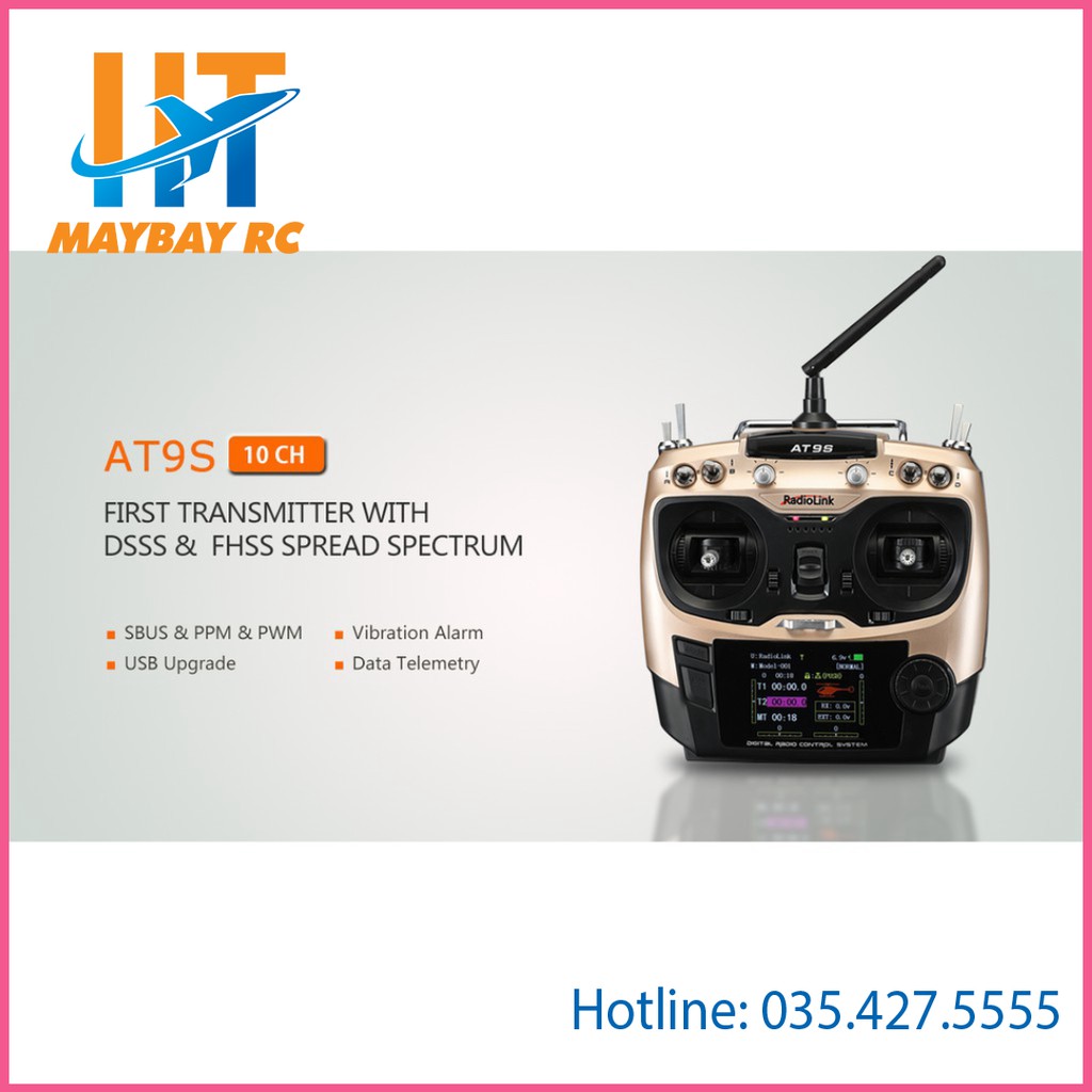 Tay điều khiển RadioLink at9s 10ch 2.4g + RX R9DS