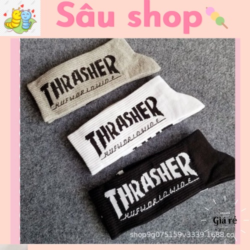 Tất cổ cao dài THRASHER nam nữ🔥HÀNG MỚI VỀ🔥phong cách thể thao,trẻ trung năng động