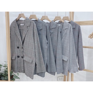 blazer kẻ 1 lớp