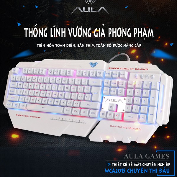 bàn phím chơi game chuyên nghiệp KB-301 Cát Thái, đèn nền 7 màu, đèn led 3 phân đoạn, hình dạng mới mẻ