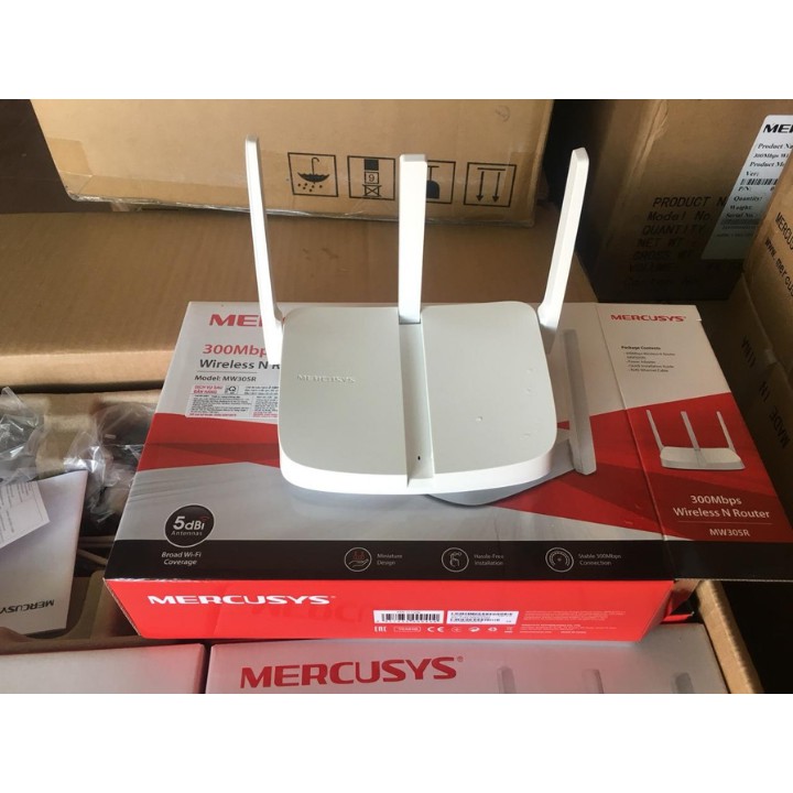 Phát Wifi Mercusys 3 râu MW305R chuẩn N 300Mbps , Thiết kế nhỏ gọn , cài đặt dễ dàng - bảo hành 5 năm