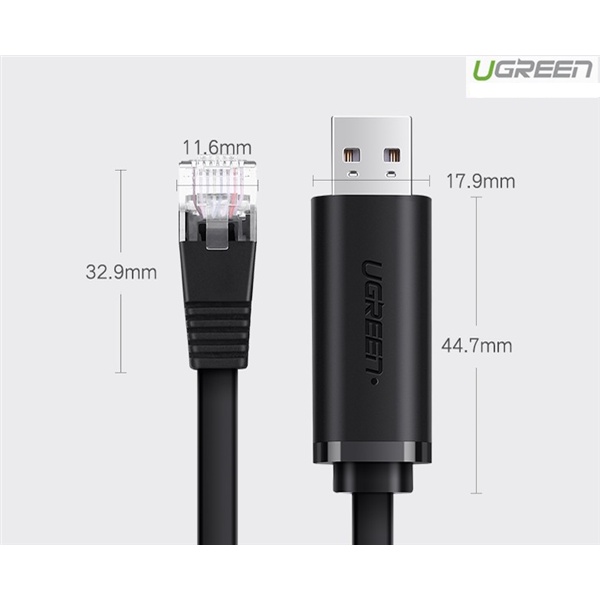 Cáp lập trình Console USB to RJ45 FTDI chính hãng Ugreen 50773 cao cấp