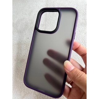 Ốp Lưng Viền Màu iPhone 14 Pro Hiệu Likgus Tuan Lưng Mờ Nhám Chống Va Đập Siêu Đỉnh