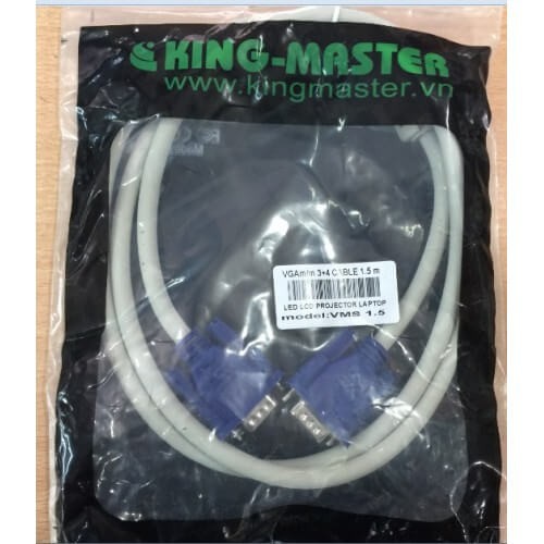 Cáp VGA to VGA Kingmaster  1.5m Hàng  cao cấp chống nhiễu full HD